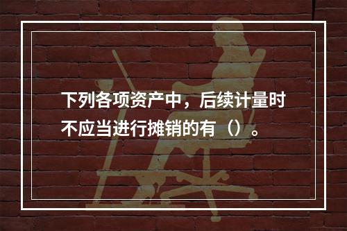 下列各项资产中，后续计量时不应当进行摊销的有（）。