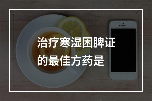 治疗寒湿困脾证的最佳方药是