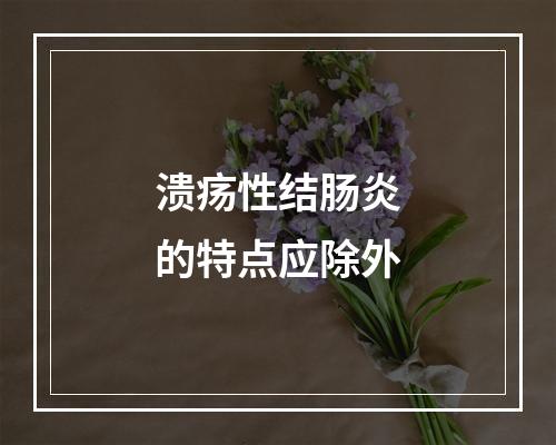 溃疡性结肠炎的特点应除外