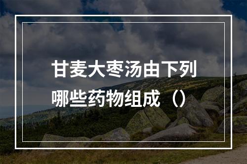 甘麦大枣汤由下列哪些药物组成（）