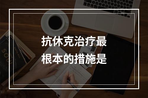 抗休克治疗最根本的措施是