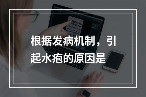 根据发病机制，引起水疱的原因是