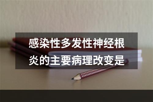 感染性多发性神经根炎的主要病理改变是