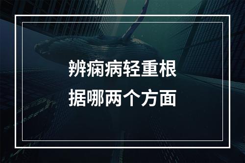 辨痫病轻重根据哪两个方面