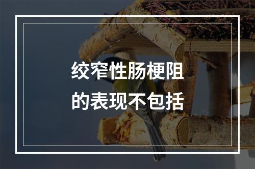 绞窄性肠梗阻的表现不包括