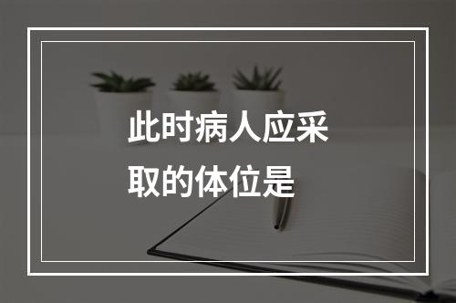 此时病人应采取的体位是