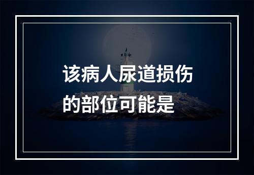 该病人尿道损伤的部位可能是