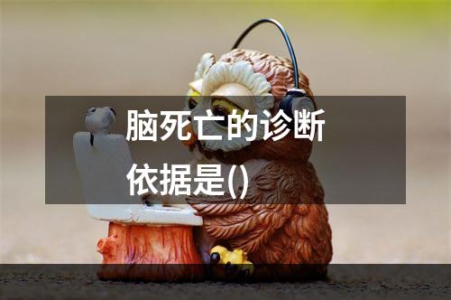 脑死亡的诊断依据是()