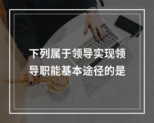 下列属于领导实现领导职能基本途径的是