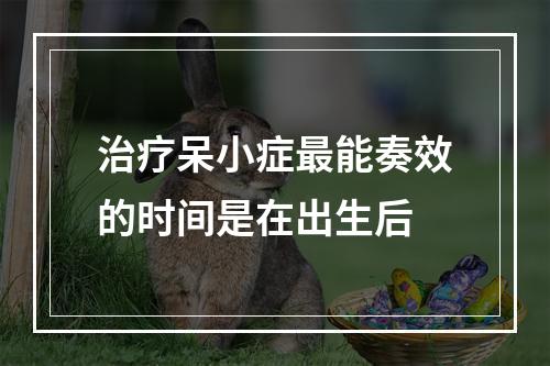 治疗呆小症最能奏效的时间是在出生后