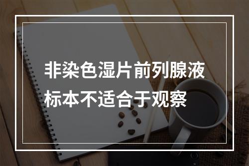 非染色湿片前列腺液标本不适合于观察