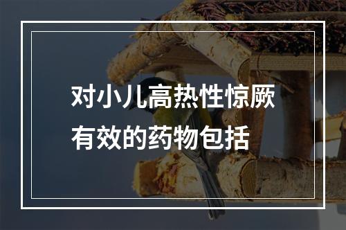 对小儿高热性惊厥有效的药物包括