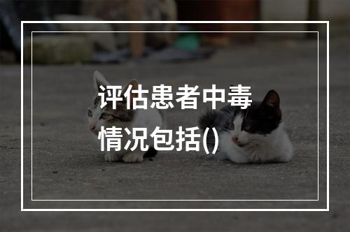 评估患者中毒情况包括()