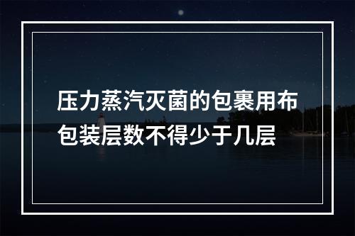 压力蒸汽灭菌的包裹用布包装层数不得少于几层