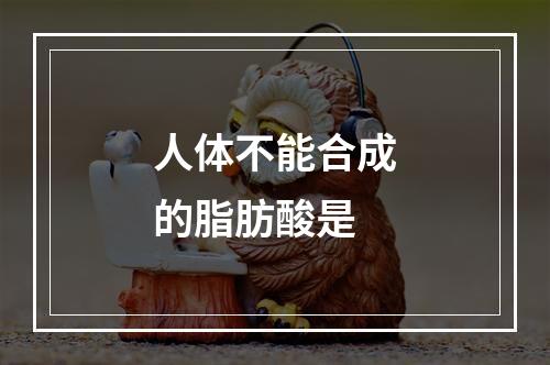 人体不能合成的脂肪酸是