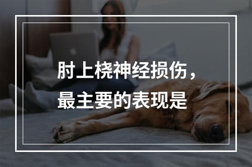 肘上桡神经损伤，最主要的表现是