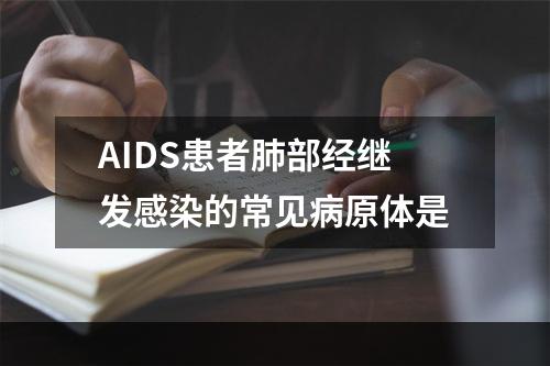 AIDS患者肺部经继发感染的常见病原体是