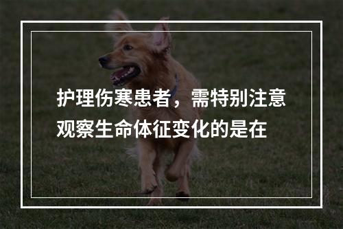 护理伤寒患者，需特别注意观察生命体征变化的是在