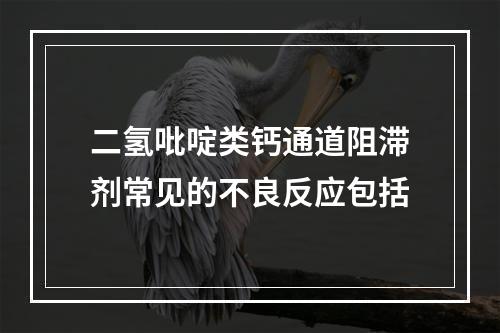 二氢吡啶类钙通道阻滞剂常见的不良反应包括