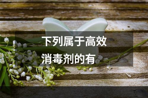 下列属于高效消毒剂的有