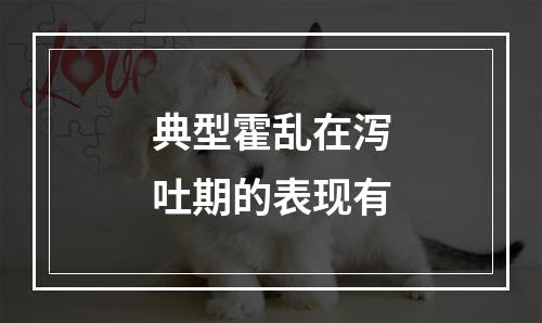 典型霍乱在泻吐期的表现有