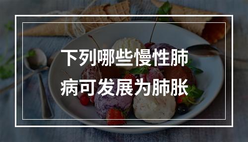 下列哪些慢性肺病可发展为肺胀