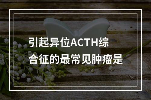 引起异位ACTH综合征的最常见肿瘤是