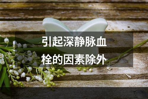 引起深静脉血栓的因素除外