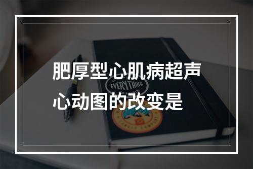 肥厚型心肌病超声心动图的改变是