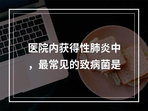 医院内获得性肺炎中，最常见的致病菌是