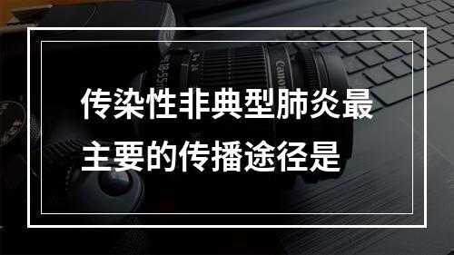 传染性非典型肺炎最主要的传播途径是