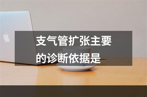 支气管扩张主要的诊断依据是