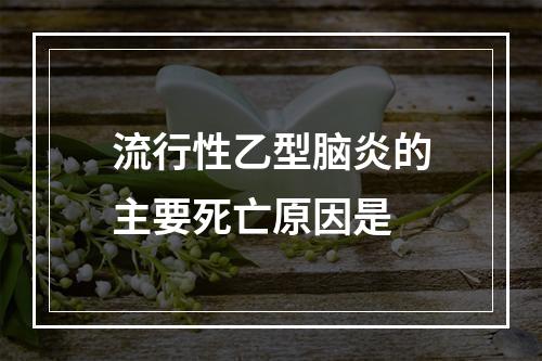 流行性乙型脑炎的主要死亡原因是