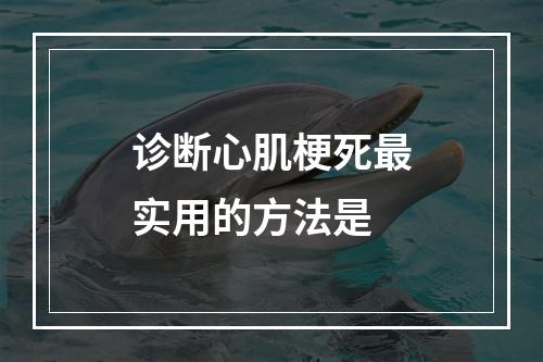 诊断心肌梗死最实用的方法是