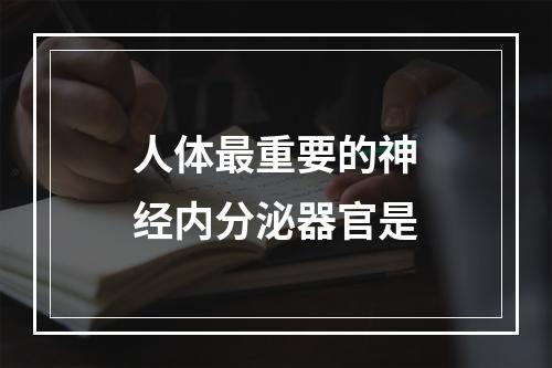 人体最重要的神经内分泌器官是