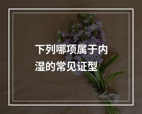 下列哪项属于内湿的常见证型