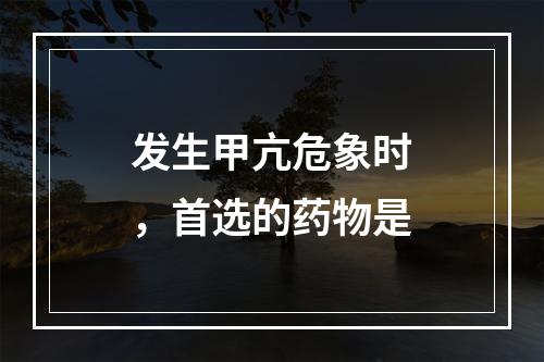 发生甲亢危象时，首选的药物是