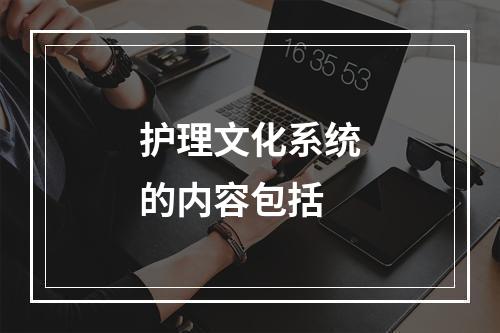 护理文化系统的内容包括