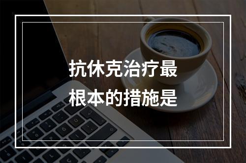 抗休克治疗最根本的措施是