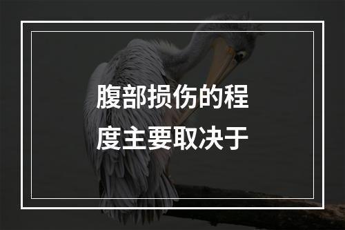 腹部损伤的程度主要取决于