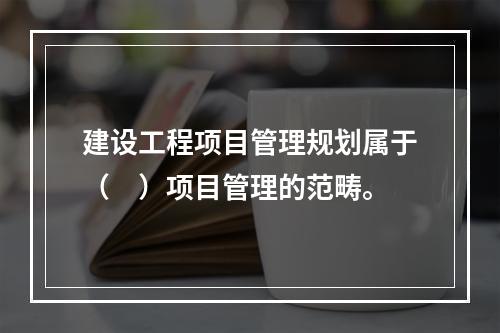 建设工程项目管理规划属于（　）项目管理的范畴。