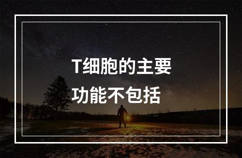 T细胞的主要功能不包括