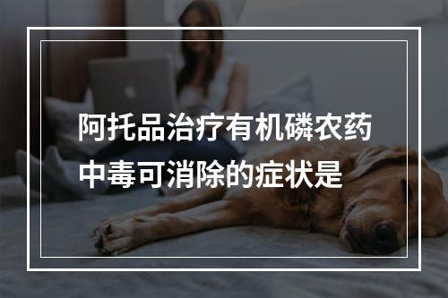 阿托品治疗有机磷农药中毒可消除的症状是