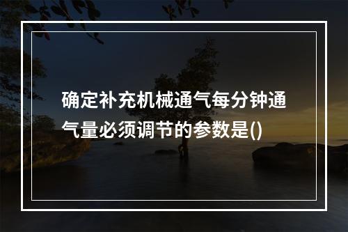 确定补充机械通气每分钟通气量必须调节的参数是()