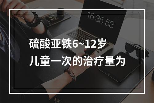 硫酸亚铁6~12岁儿童一次的治疗量为