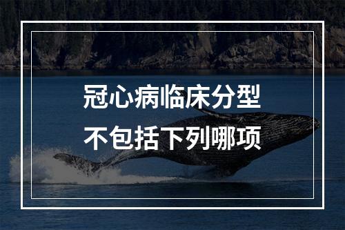 冠心病临床分型不包括下列哪项