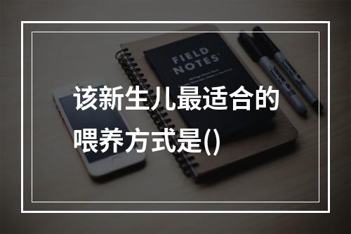 该新生儿最适合的喂养方式是()