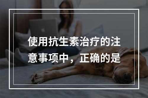 使用抗生素治疗的注意事项中，正确的是