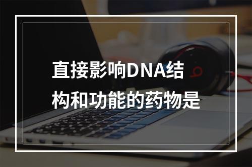 直接影响DNA结构和功能的药物是