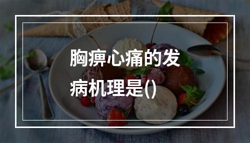 胸痹心痛的发病机理是()